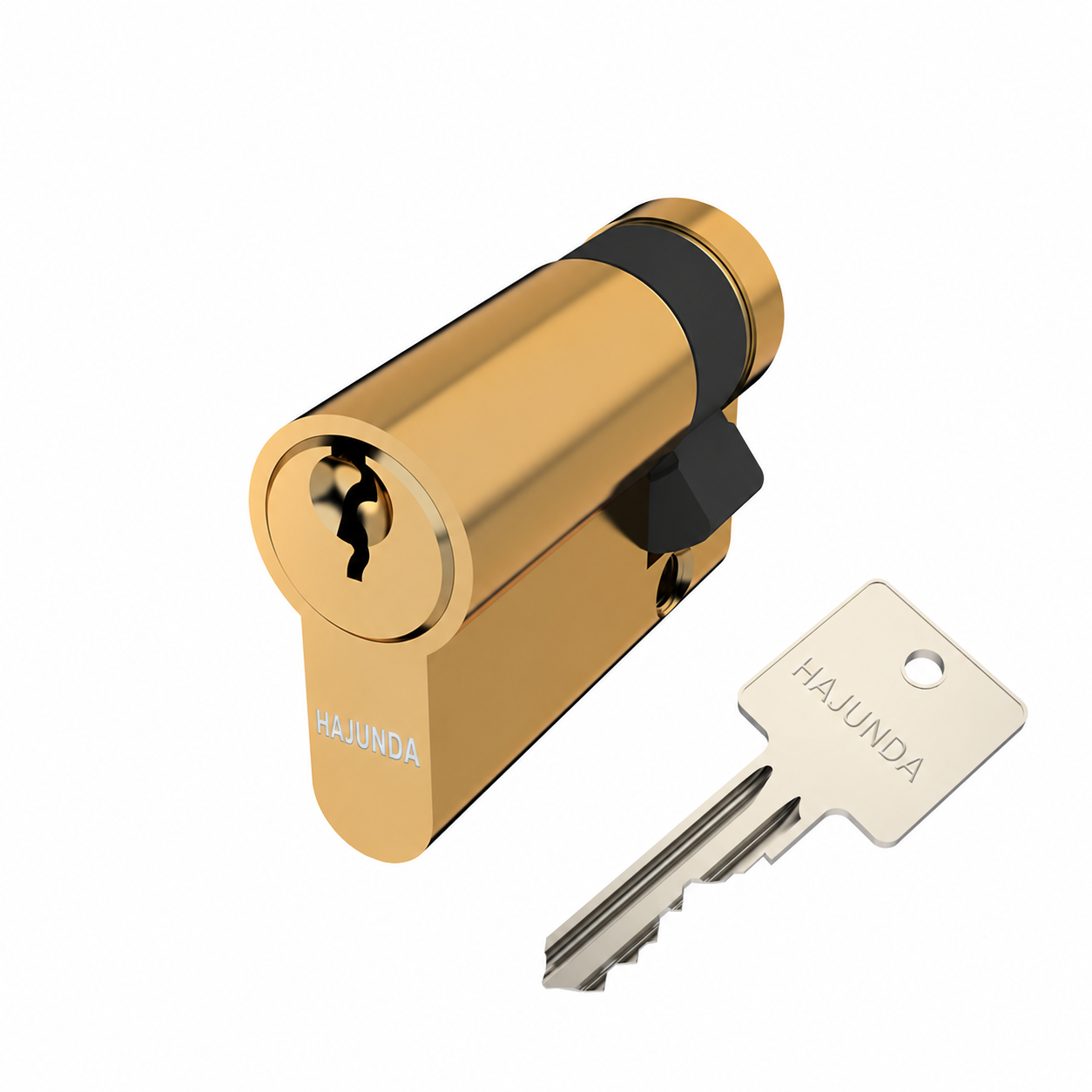 HAJUNDA Adjustable-Cam Half Cylinder - Polished Brass (C-002)