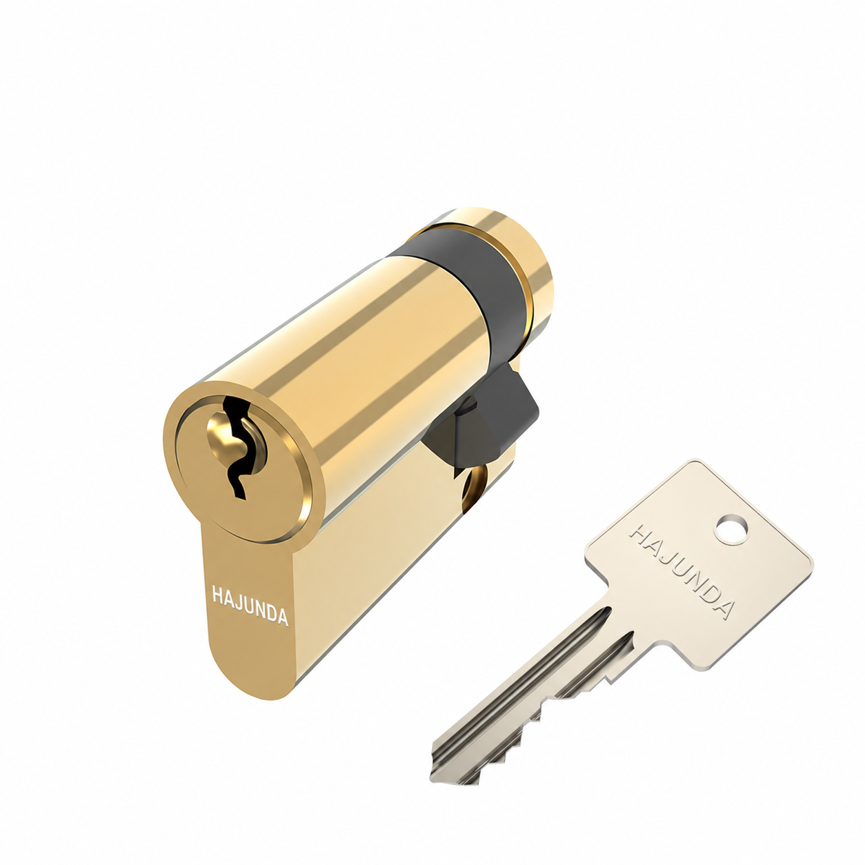 HAJUNDA Euro-Profile Half Cylinder - Polished Brass (C-008)