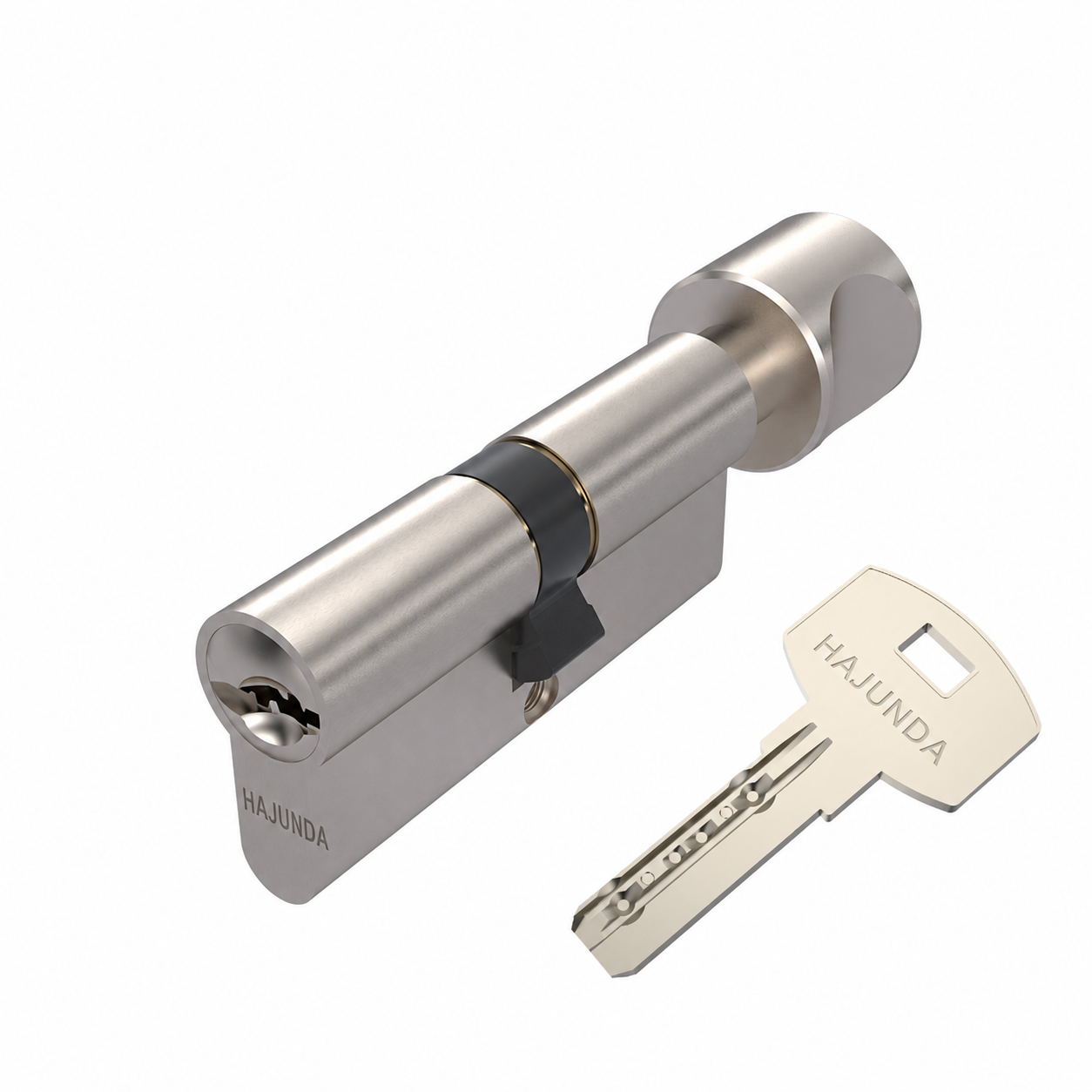 HAJUNDA Euro-Profile Thumb-Turn Cylinder - Brushed Nickel (C-018)
