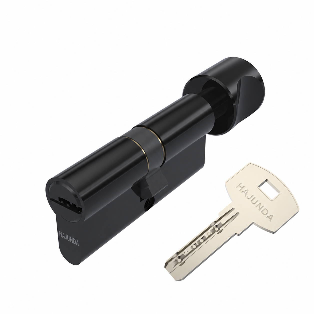 HAJUNDA Euro-Profile Thumb-Turn Cylinder - Black (C-020)
