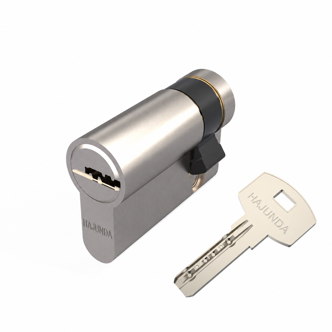 HAJUNDA Euro-Profile Half Cylinder - Brushed Nickel (C-024)